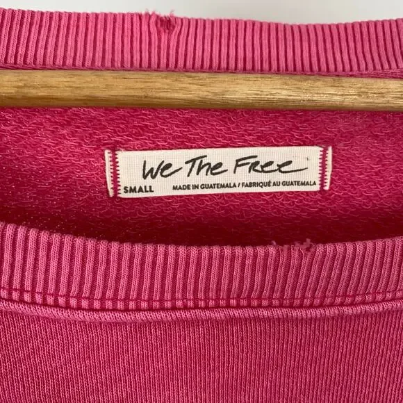 We The Free - Free People Camden Sweatshirt - Pink Phenom - Small - Picture 9 of 9